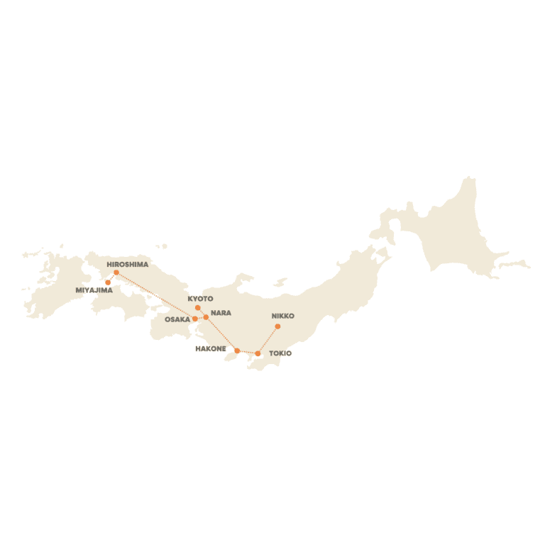 Groepsreis Japan - rondreis Japan - singlereis japan - backpacken japan - route japan