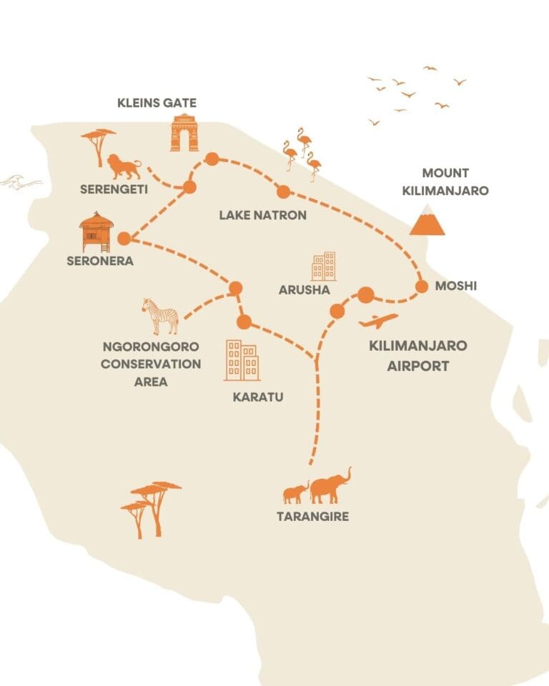 Route Tanzania - groepsreis Tanzania - Tanzania Reis